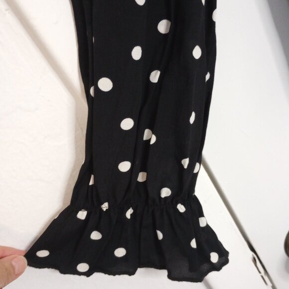 Sanctuary Alma Black & White Polka Dot Boho Blouse - Picture 4 of 7